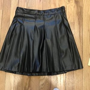 Derek Lam 10 leather Black skirt